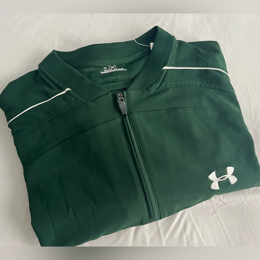 🔥2005 VINTAGE/UNDER ARMOUR BASEBALL MEN 1/4 MEDIUM LONG SLEEVE GREEN NWT $64.99